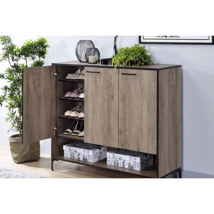 ACME - Pavati Shoe Cabinet in Rustic Gray Oak (97785)