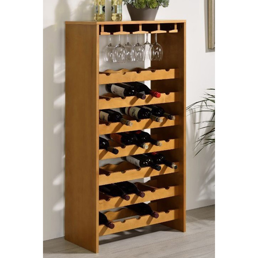 ACME - Hanzi Wine Rack in Oak