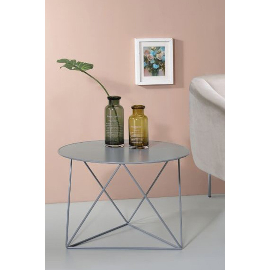 ACME Epidia Accent Table - Gray Finish