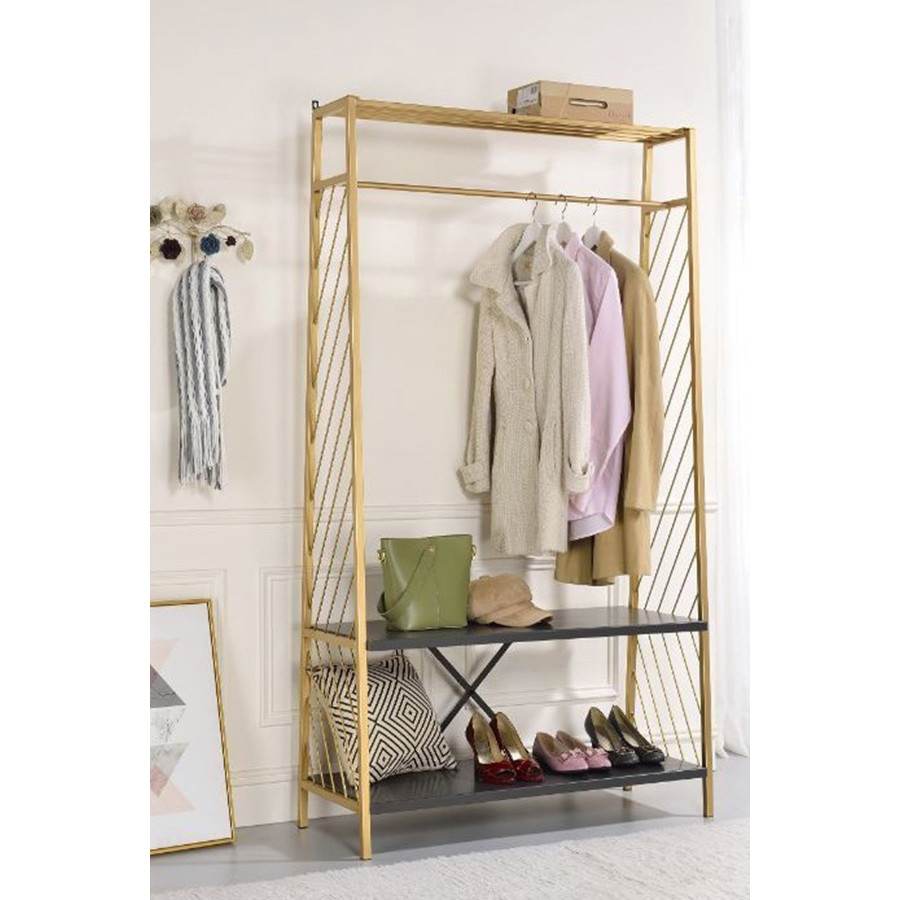 ACME - Pahor Hall Tree in Gold/Black