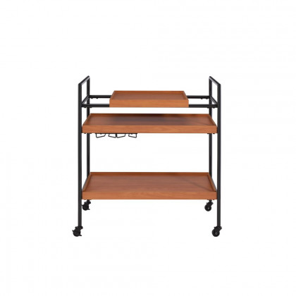 ACME - Oaken Serving Cart in Honey Oak/Black