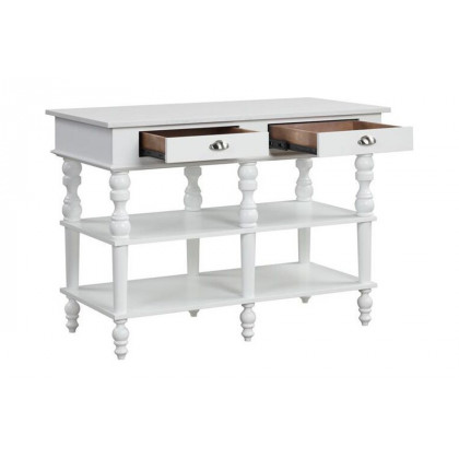 ACME - Rorratt Kitchen Island in Marble Top/White