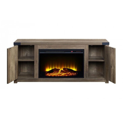 ACME - Tobias Fireplace in Rustic Oak (AC00275)