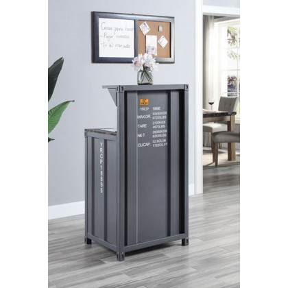 ACME Cargo Reception Desk - Gunmetal Finish