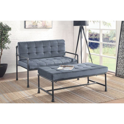 ACME - Brantley Bench in Gray/Sandy Gray