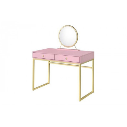 ACME - Coleen Vanity Desk with Mirror & Jewelry Tray (coleenvanitydesktray1234)