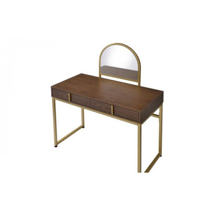 ACME Coleen Vanity Desk with Mirror & Jewelry Tray - Walnut