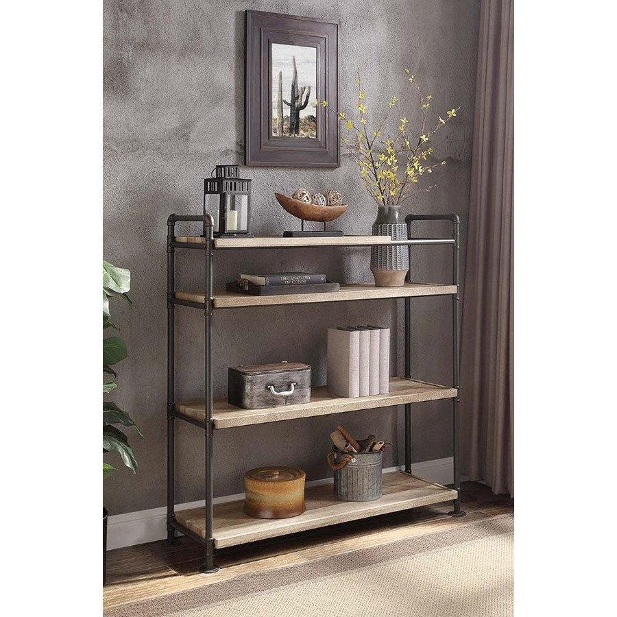 ACME - Brantley Bookshelf in Oak/Sandy Black (AC00757)