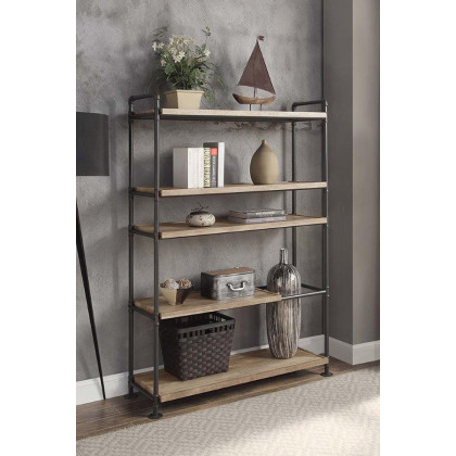 ACME - Brantley Bookshelf in Oak/Sandy Black (AC00758)
