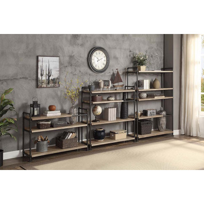 ACME - Brantley Bookshelf in Oak/Sandy Black (AC00758)