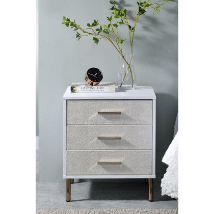 ACME Myles Nightstand - Champagne and Gold Finish