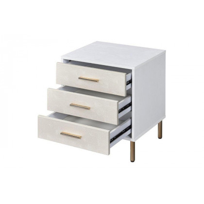 ACME Myles Nightstand - Champagne and Gold Finish