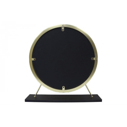 ACME Adao Vanity Mirror and Stool - Black and Brass Finish