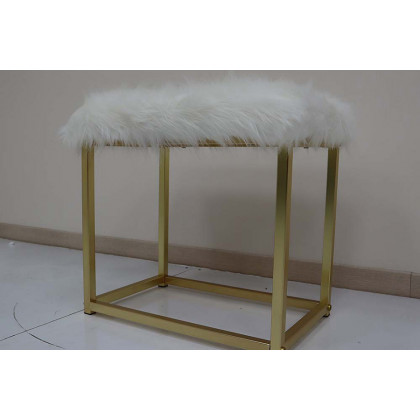 ACME Adao Vanity Mirror and Stool - Pink and Gold Finish