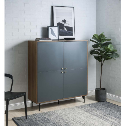 ACME Gencho Armoire - Gray/Walnut