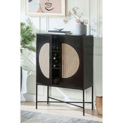 ACME - Colson Wine Cabinet in Black