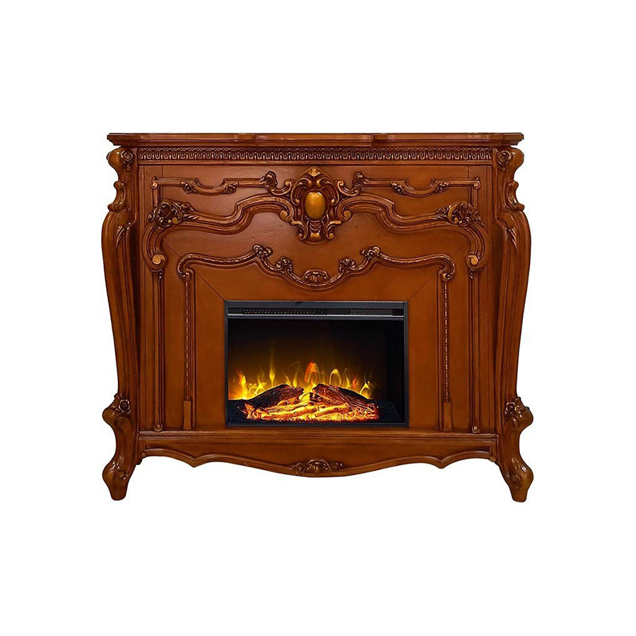 ACME Picardy Fireplace - Honey Oak Finish