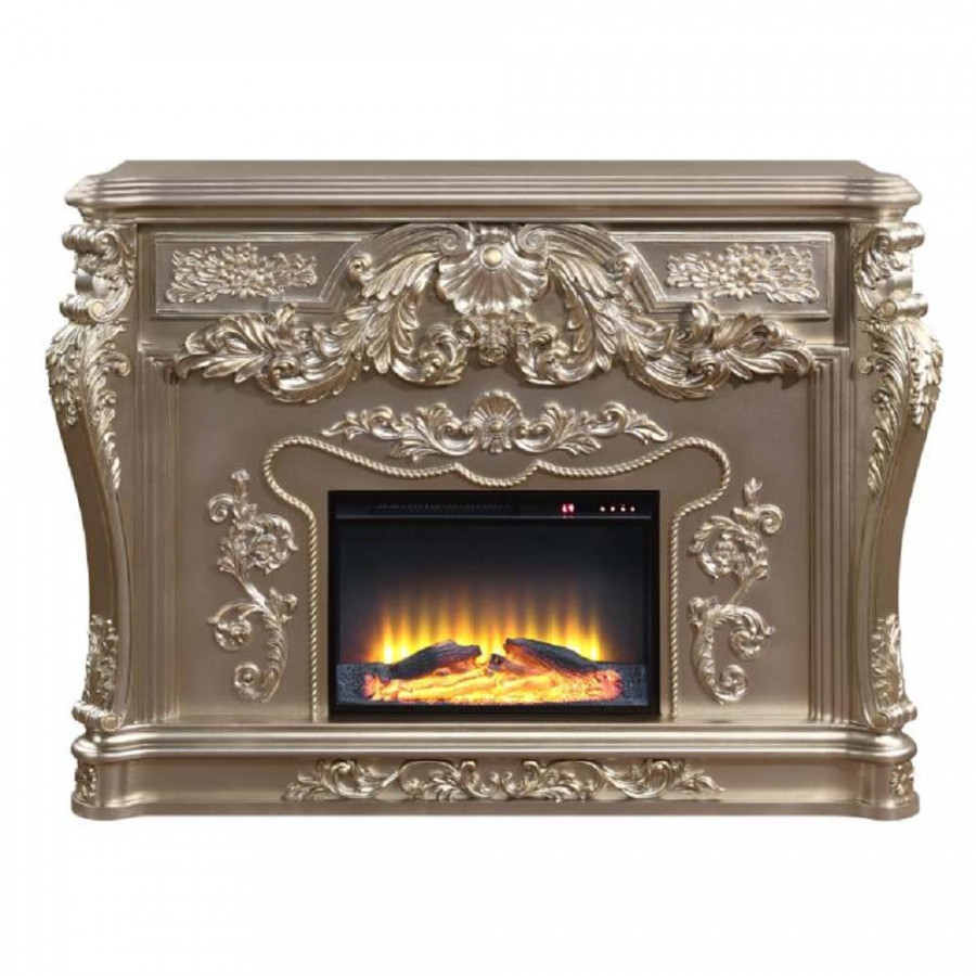 ACME - Sorina Fireplace in Antique Silver