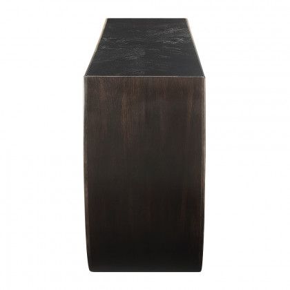 ACME - Maceo Console Table in Black/Gold