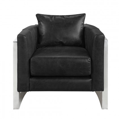 ACME Betla Accent Chair - Black/Aluminum