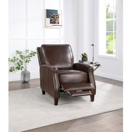 ACME Venice Accent Chair with Footrest - Dark Brown