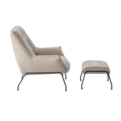 ACME Zusa Accent Chair & Ottoman - Khaki