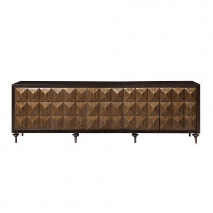 ACME - Diya Console Cabinet in Forged Bronze/Espresso