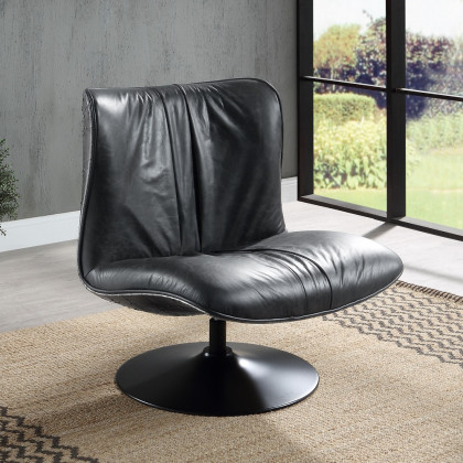 ACME - Piotr Accent Chair with Swivel in Black