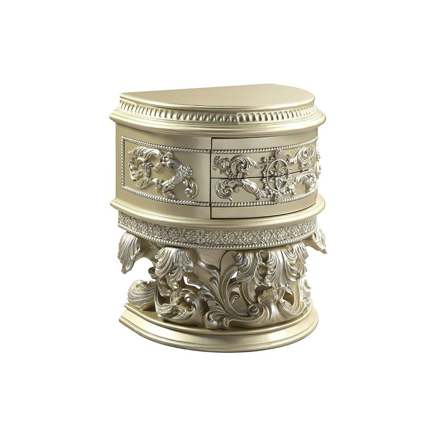 ACME - Vatican Nightstand in Champagne Silver