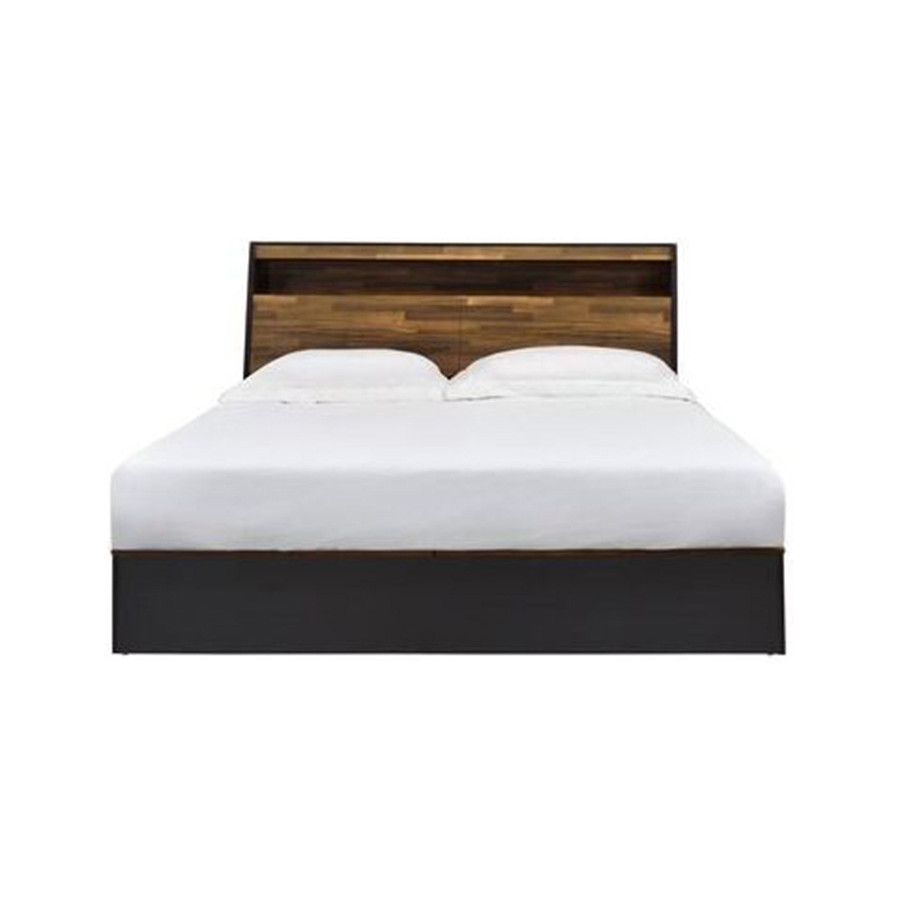 ACME - Eos Queen Bed with Storage in Walnut/Black