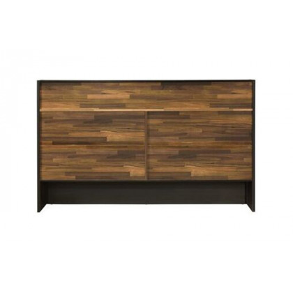 ACME - Eos Queen Bed with Storage in Walnut/Black