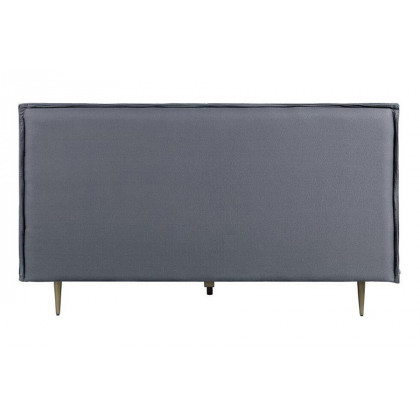 ACME Metis Bed - Gray Top Grain Leather, Queen Size