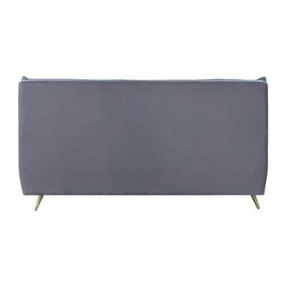 ACME Doris Bed - Gray Top Grain Leather, Queen Size