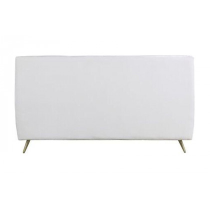 ACME Doris Bed - Vintage White Top Grain Leather, Queen Size