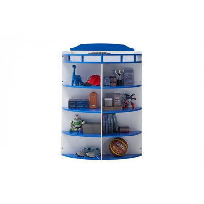 ACME Neptune Twin Over Twin Bunk Bed with Storage Shelves - Sky Blue Finish