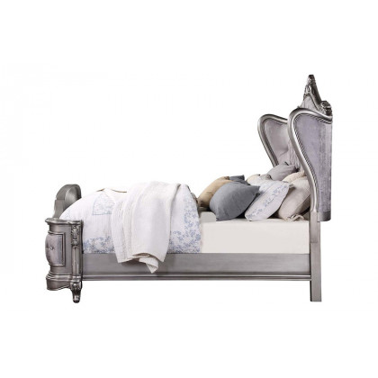 ACME Ariadne EK Bed - Velvet/Antique Platinum