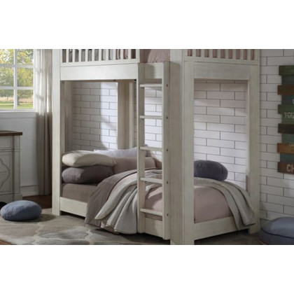 ACME - Cedro Twin/Twin Bunk Bed in Weathered White