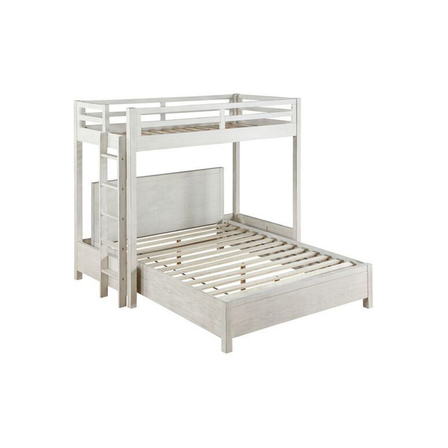 ACME Celerina Queeen Bed - Weathered White