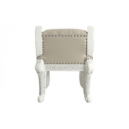 ACME - Vanaheim Vanity Stool in Beige/Antique White