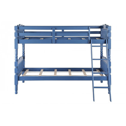 ACME Homestead Twin Over Twin Bunk Bed - Dark Blue Finish