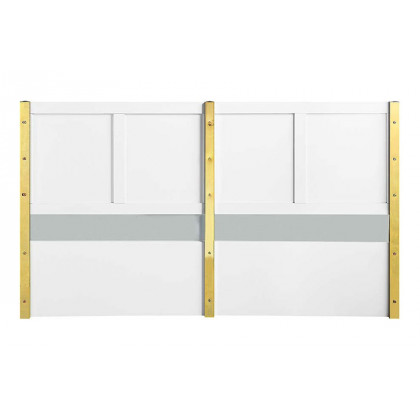 ACME Gaines Bed - White High Gloss Finish, Queen Size