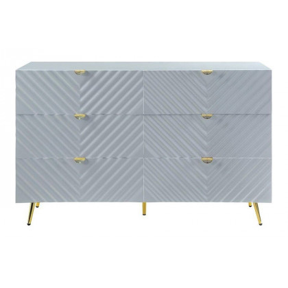 ACME Gaines Dresser - Gray High Gloss Finish