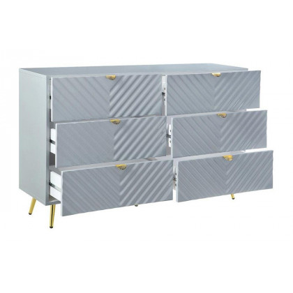 ACME Gaines Dresser - Gray High Gloss Finish