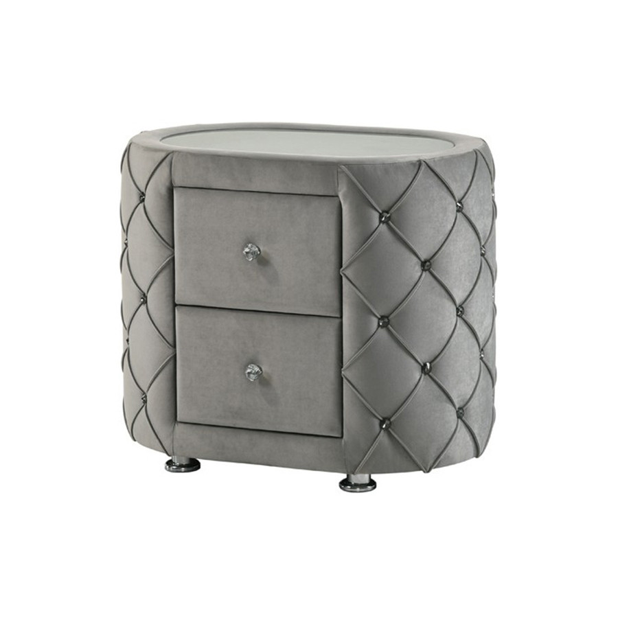 ACME - Perine Nightstand in Gray
