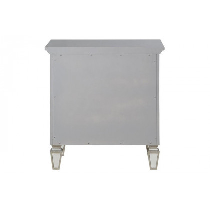 ACME - Varian Nightstand in Silver/Mirrored