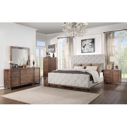 ACME Andria Queen Bed - Reclaimed Oak
