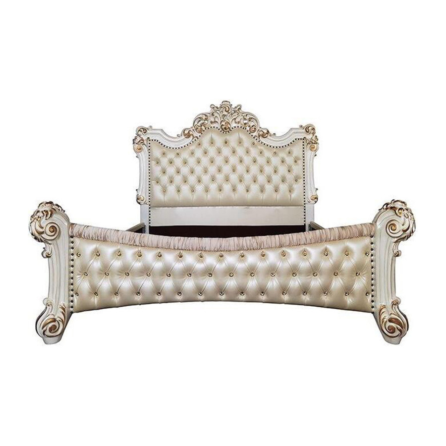ACME Vendom Bed - Antique Pearl Finish, California King Size