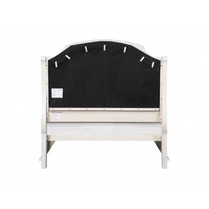 ACME Jaqueline Queen Bed with Storage - Gray Linen/Antique White