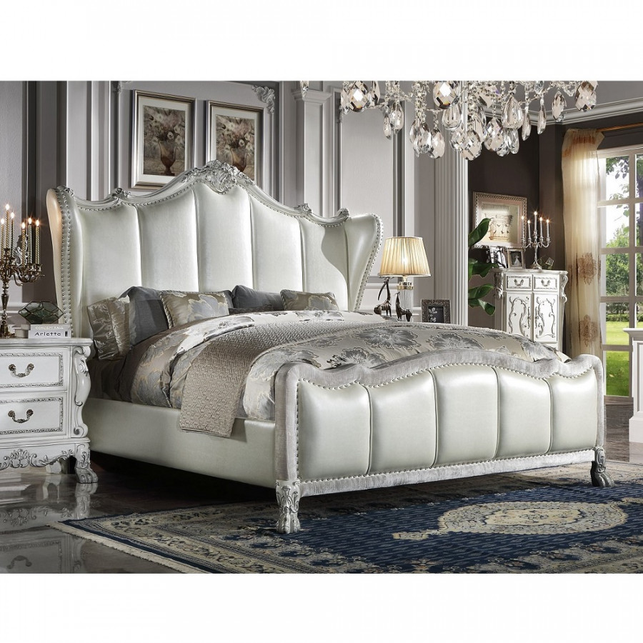 ACME Dresden II CK Bed - Synthetic/Bone White