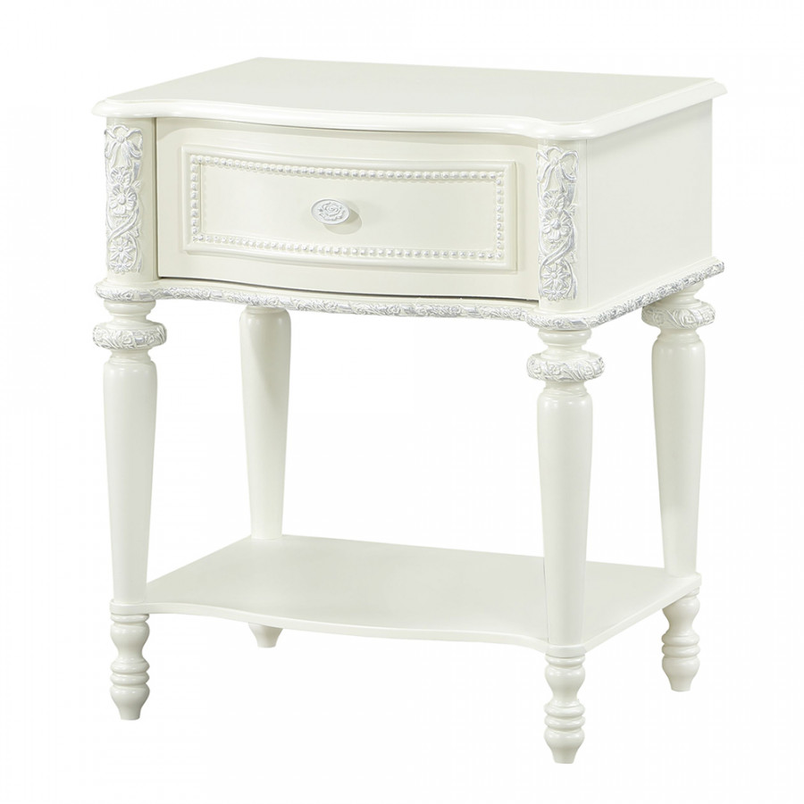 ACME Dorothy Nightstand with 1 Drawer - Ivory